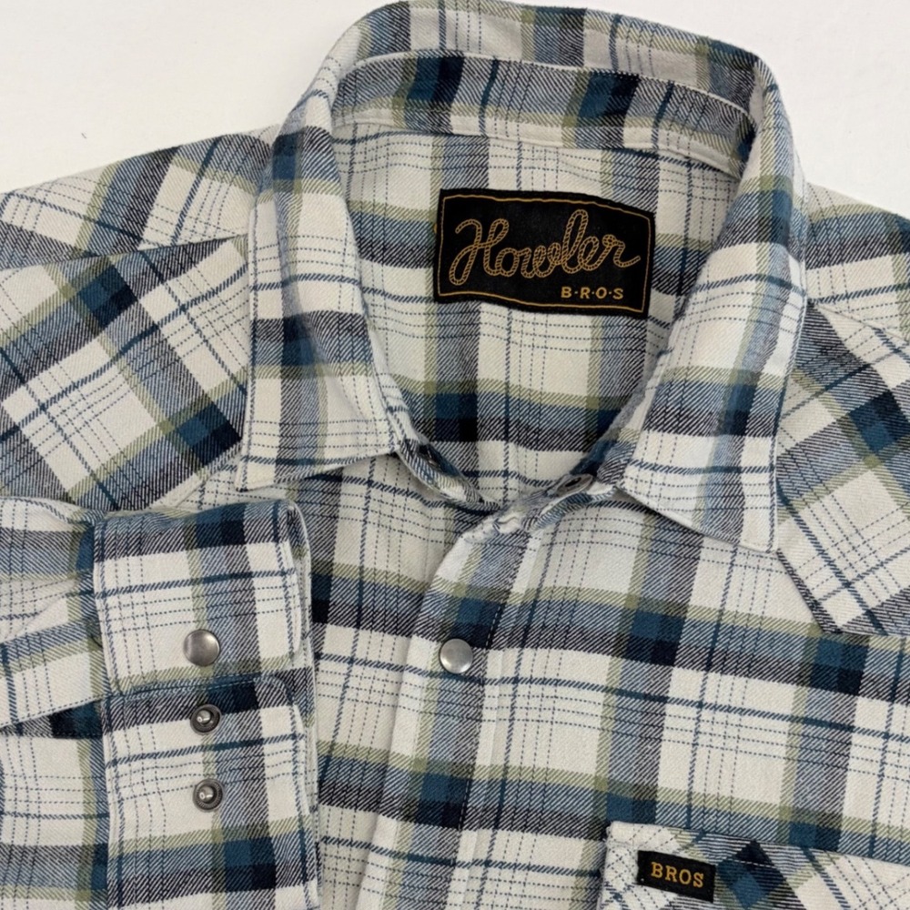 Howler Brothers Snap Shirt Mens Medium Plaid Western Gorpcore Southwest‎